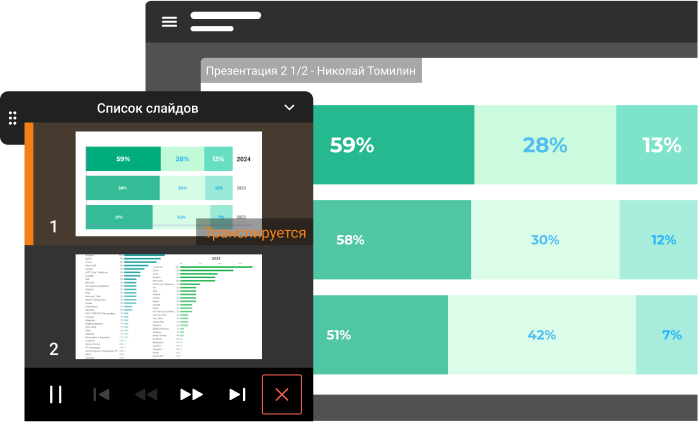 Загружайте и показывайте презентации в формате PDF, PPTX и ODP Загружайте и показывайте презентации в формате PDF, PPTX и ODP